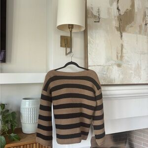 NEVER WORN!! Striped Brown and Black Sweater